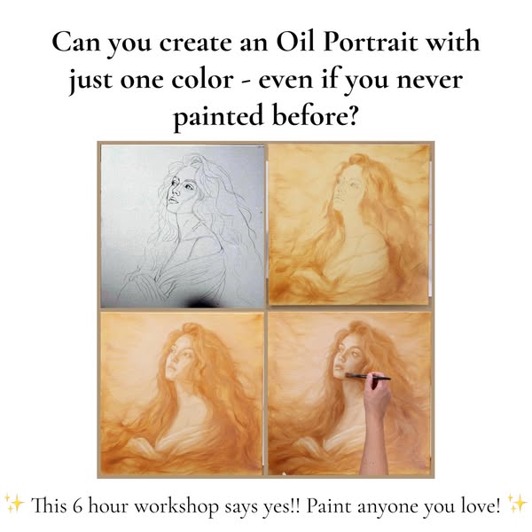 Paint Dreamy One-Color Oil Portraits