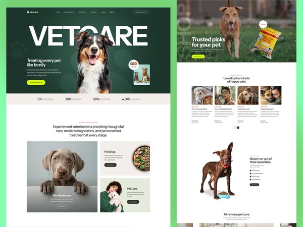 Vetcares — Website Template for Framer