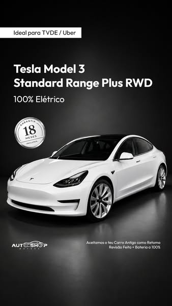 Model 3 RWD: opção para TVDE/Uber