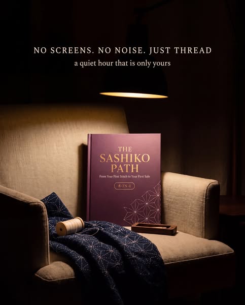 The Sashiko Path — 8 Guides, 120 Patterns, One Calm Method