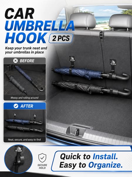 Car Umbrella Hook (2 PCS)