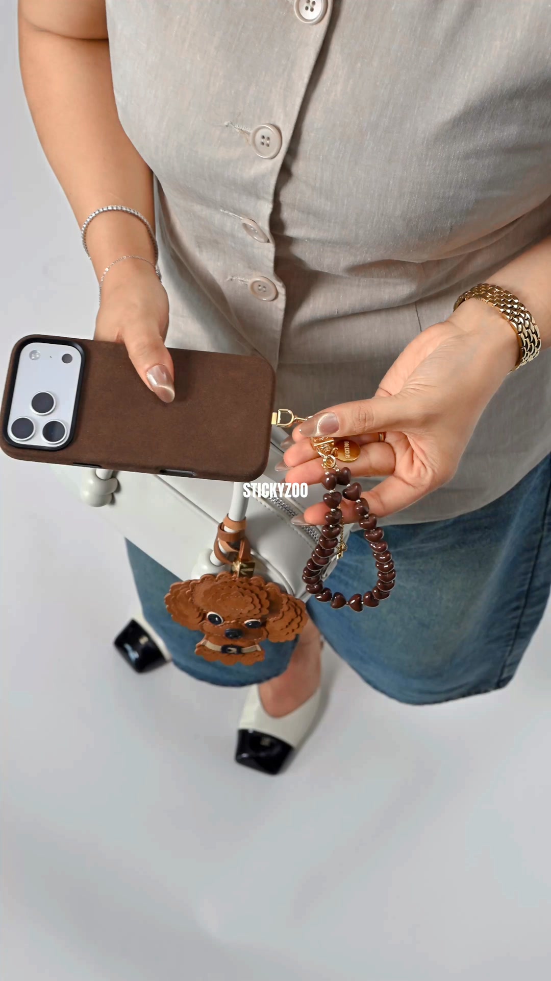 Your phone keeps slipping — a handmade wrist strap on a steel core — Loved by Thousands — Find your strap