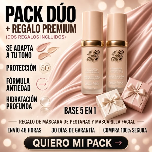 2 BASES + REGALO MASCARA PESTAÑAS + MASCARILLA FACIAL