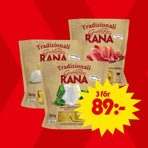 Färsk fylld pasta