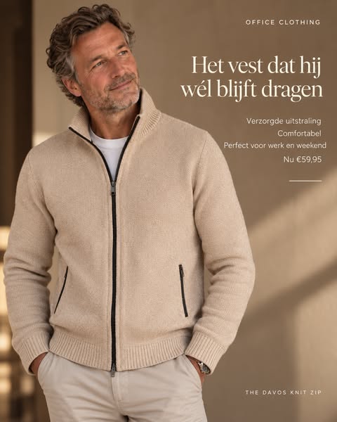 THE DAVOS KNIT ZIP | Nu €59,95