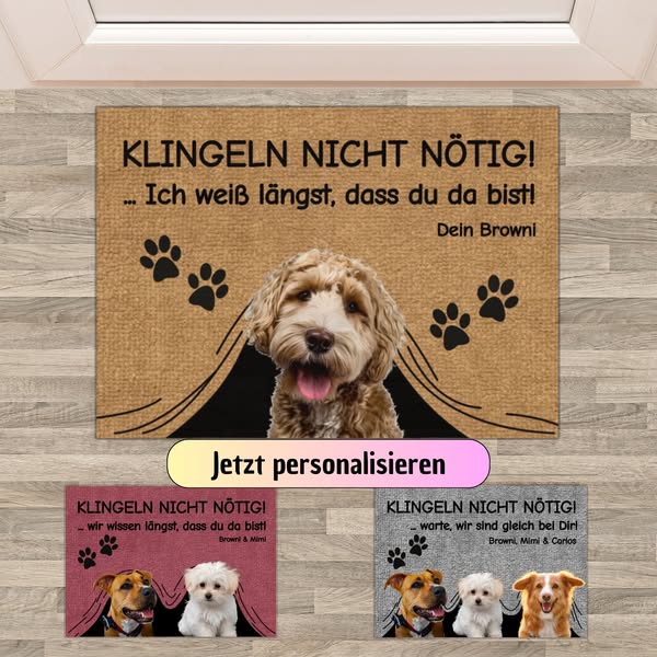 Personalisierte Fußmatte: Klingeln nicht nötig | Personalize Palace