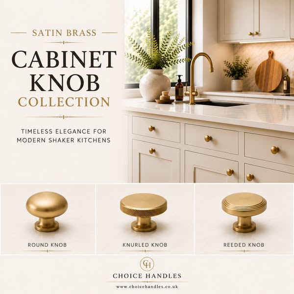 Satin Brass Cabinet Knobs