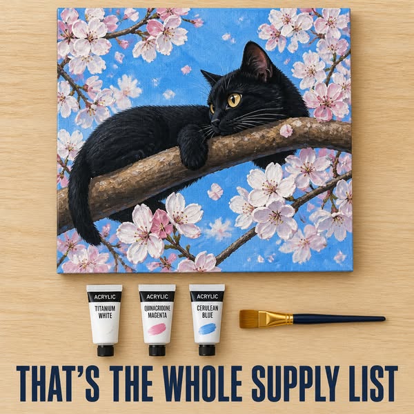 Learn The Modern Art Of Painting Dreamy Acrylic Cats