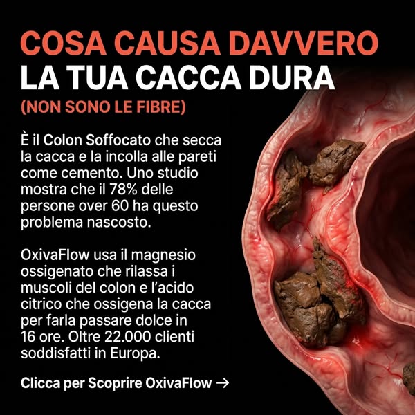 Rilassa il Colon e Ossigena la Cacca Dura per Farla Passare in Sole 16 Ore