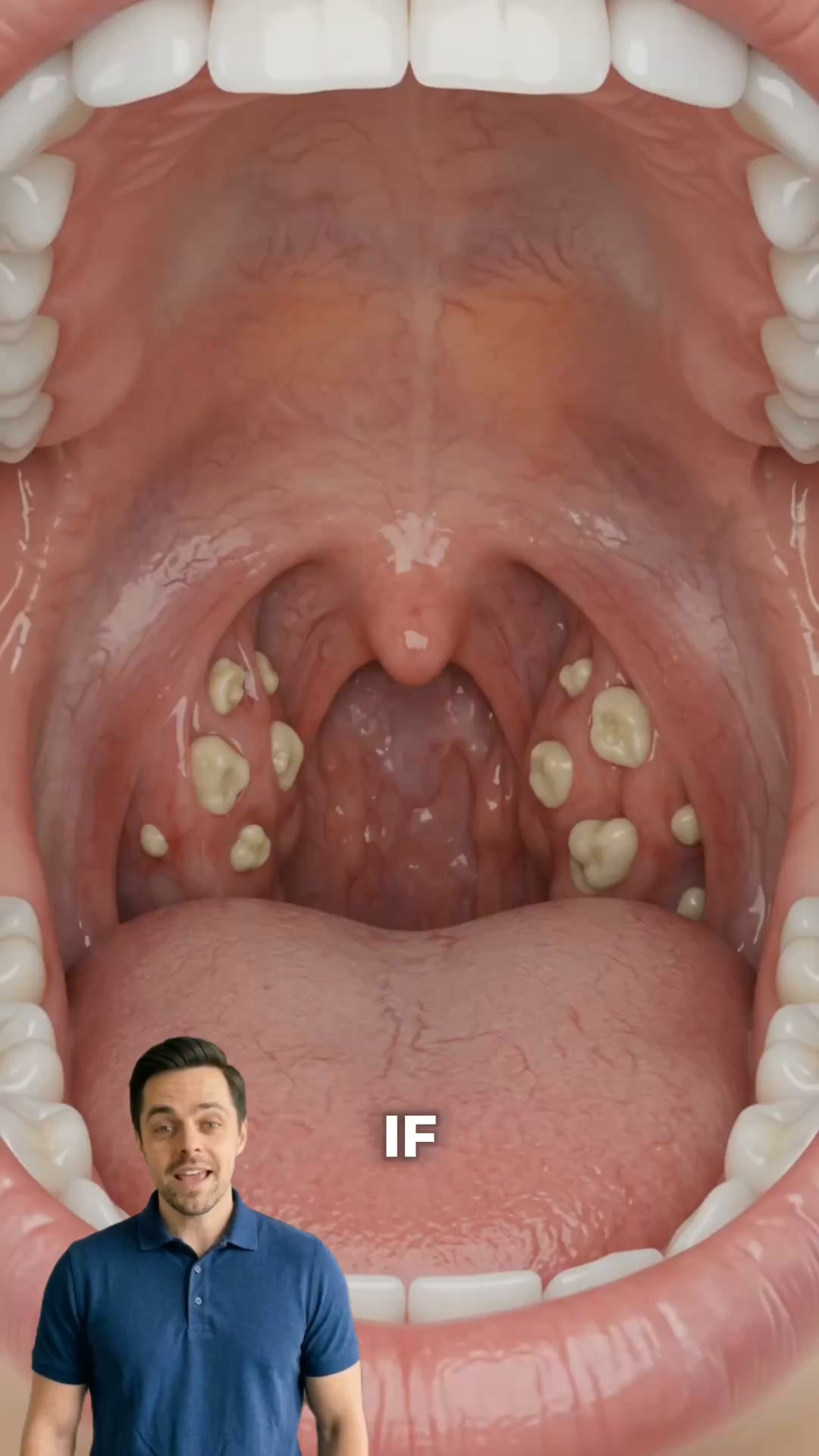 Day 1: I finally saw what was in my throat. Day 30: it's gone.