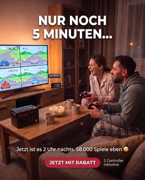 Zu zweit spielen – 2 Controller inklusive