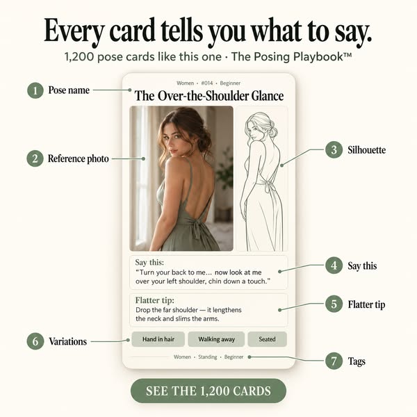 The Posing Playbook™ — 1,200 Pose Cards in 15 Categories