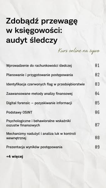 Opanuj audyt śledczy