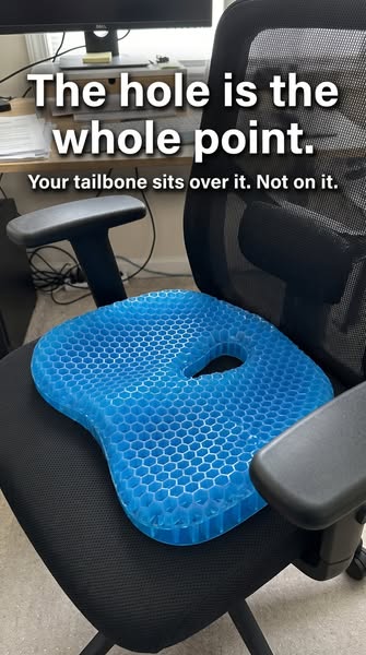 Your tailbone sits over it, not on it