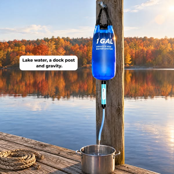 Backup water you hang, not plug in