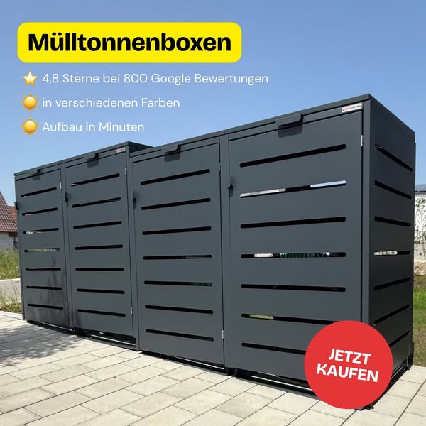 Stilvolle Mülltonnenboxen entdecken