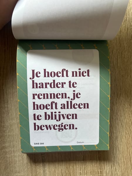 Het blokje voelt ineens licht