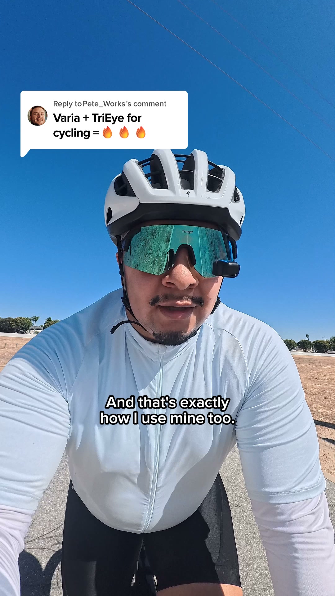 Eyewear with integrated rearview mirror