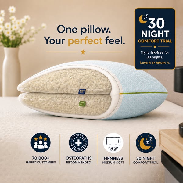 Brightr® Stella Hybrid Adjustable Pillow | Best pillow For Neck