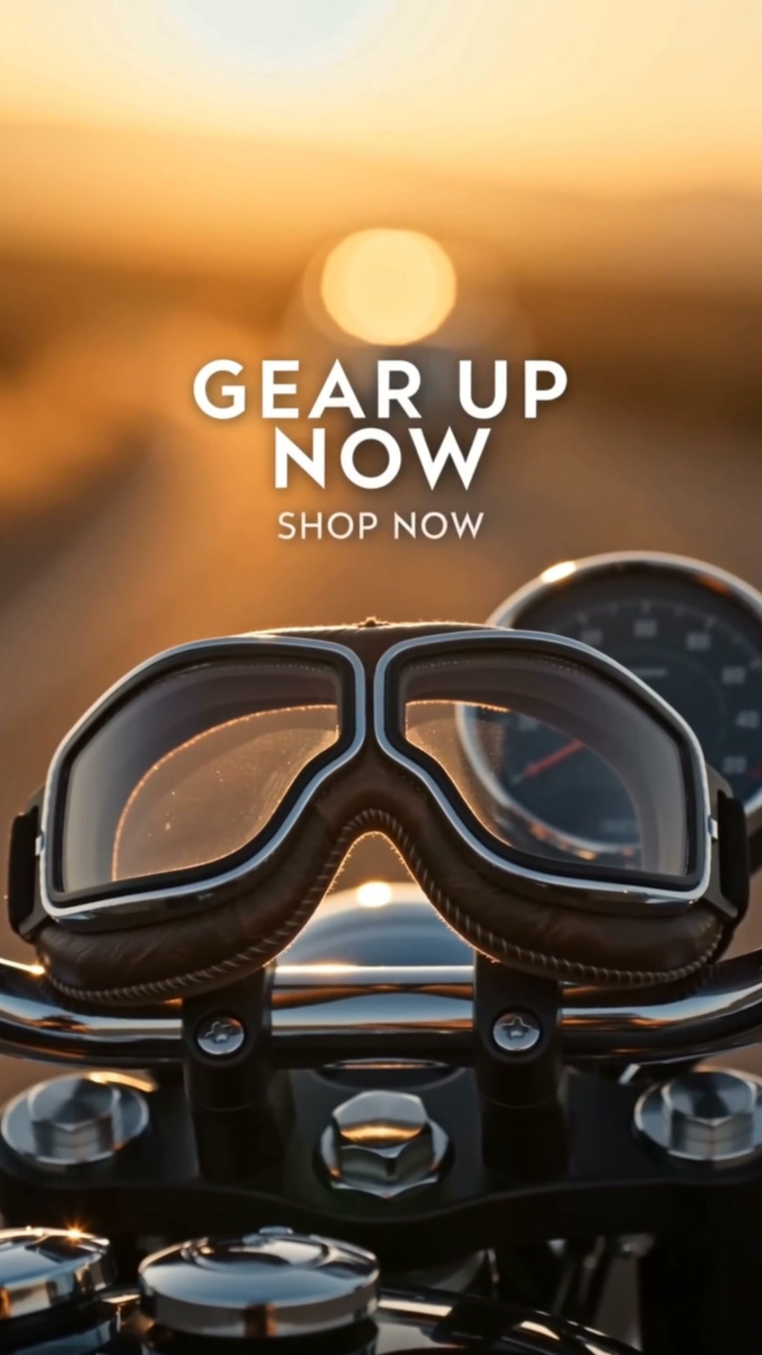OTG Vintage Motorcycle Goggles - Fits Over Prescription Glasses, Soft Padded Retro Riding Glasses with Anti-Slip Strap & UV400 Clas