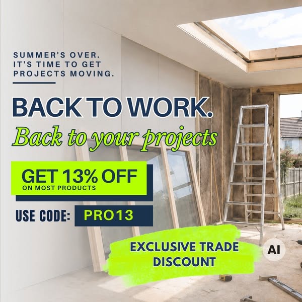 13% OFF for Trade Professionals