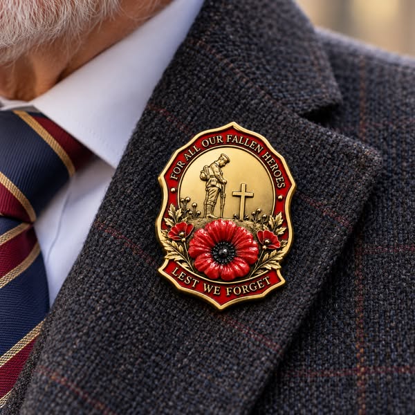 Limited Edition Red Poppy Remembrance Brooch – For All Our Fallen Hero