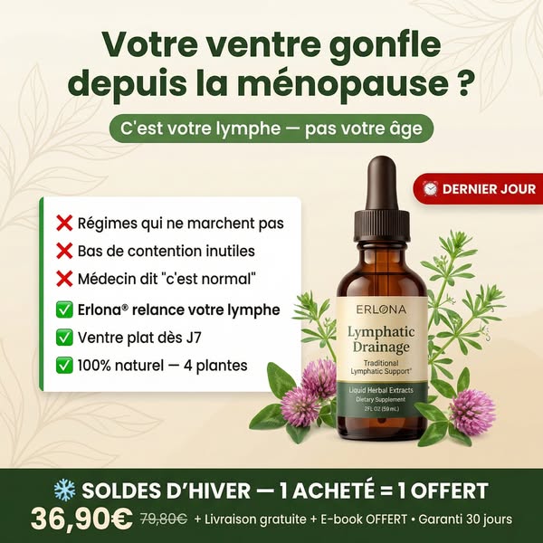 Ventre de ménopause ? C'est pas du gras. C'est de l'eau.