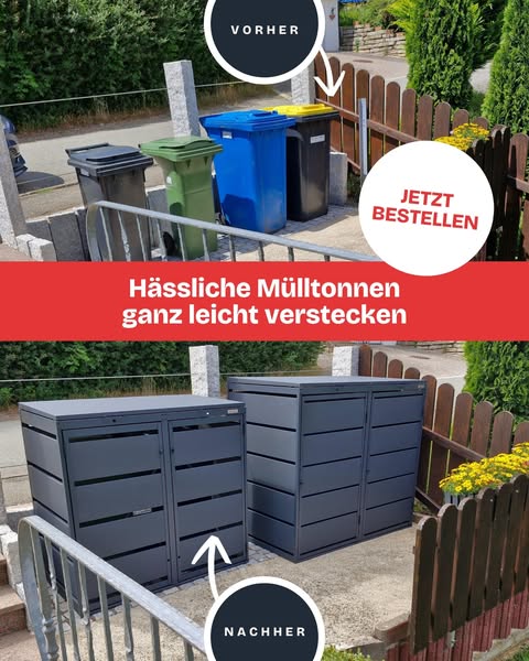 Stilvolle Mülltonnenboxen entdecken