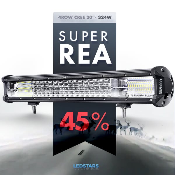 SUPER REA - EXTREME 20" - 324Watt 19440lumen LED-Ramp