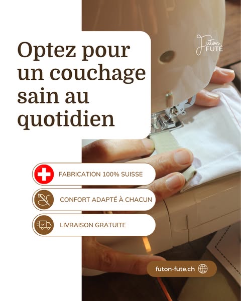 Commandez votre futon 100% Suisse