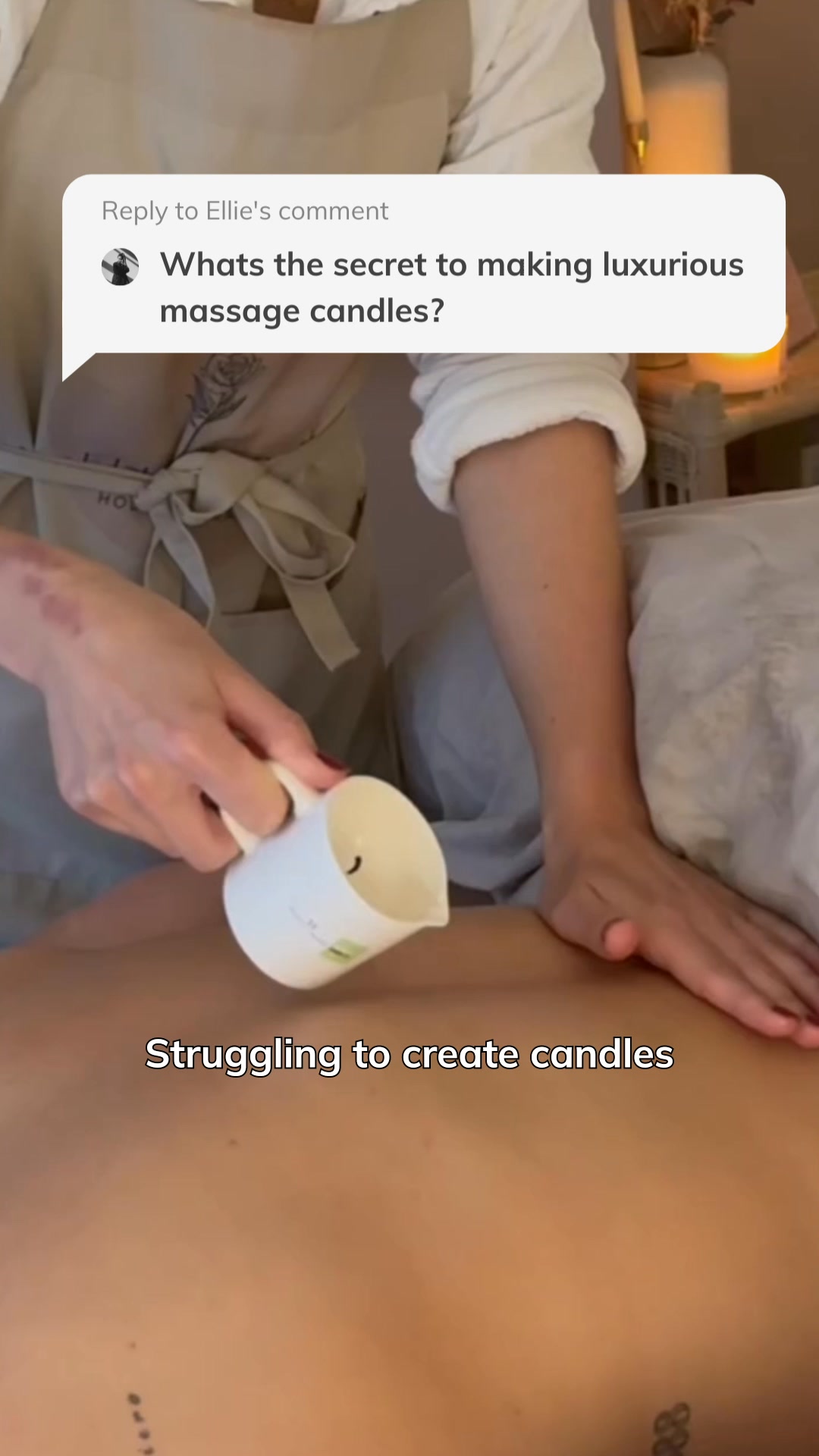Create candles that hold the same care as your treatments