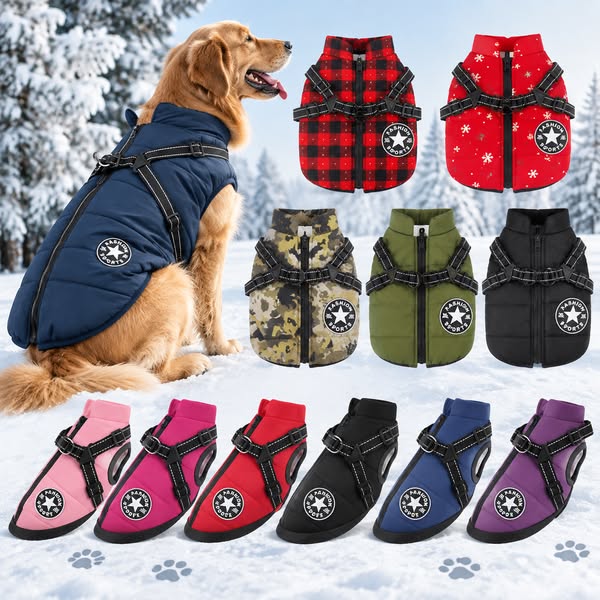 Waterproof Winter Jacket with Built-in Harness - Buy 2 Pcs Enjoy Free Shipping!