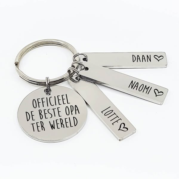 Officieel De Beste Opa Ter Wereld Sleutelhanger