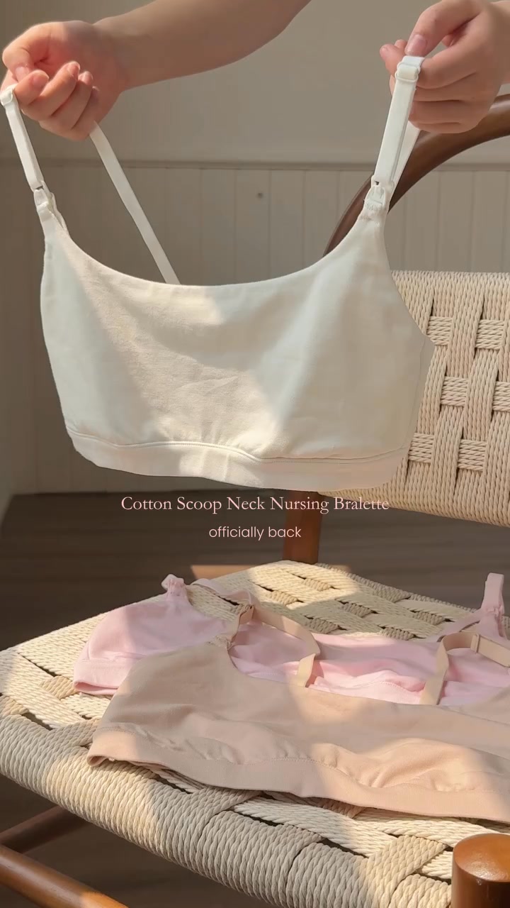 Cotton Scoop Neck Nursing Bralette