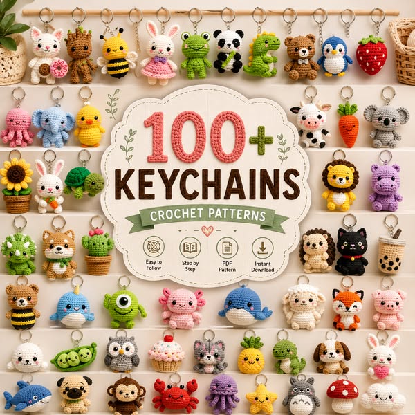 100+ Crochet Keychain Pattern