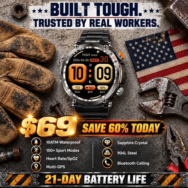 $69. GPS. 21-Day Battery. Waterproof. Calls & Notifications on your wrist. Health tracking 24/7.