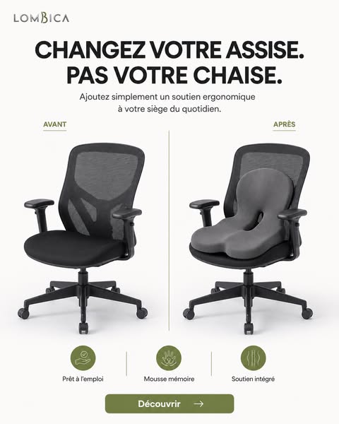 Changez votre assise, pas votre chaise