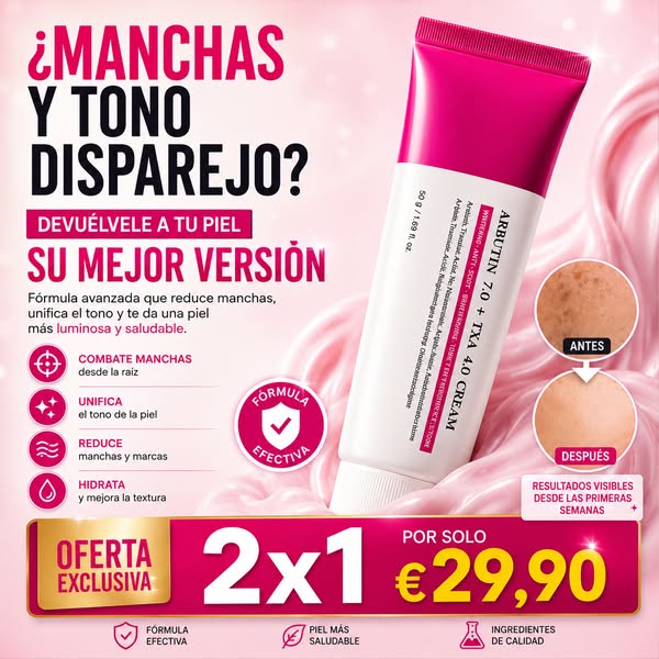 ¿Manchas en la piel? Acláralas con la Crema de Arbutina OFERTA 2 X 1