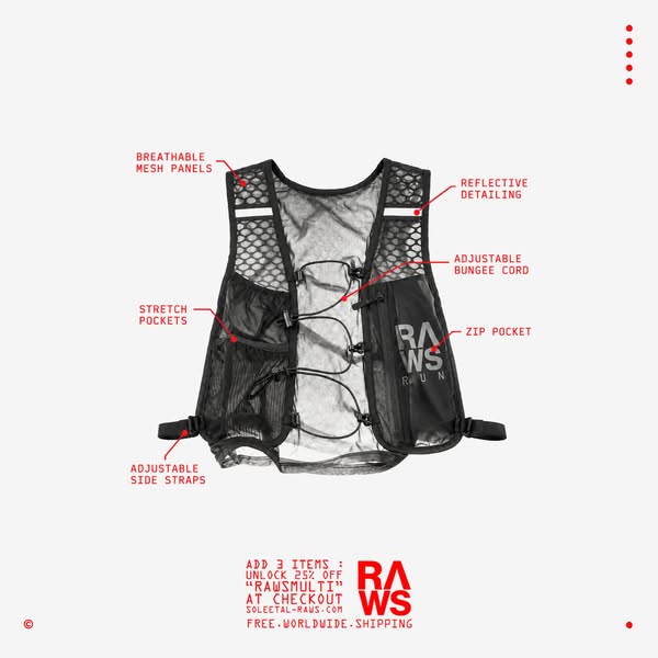 RAWS Running Utility Vest | Men's Performance Running Vest