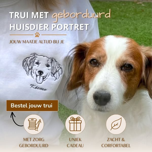 Jouw huisdier, geborduurd
