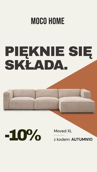 Miękki narożnik w sztruksie MOVED XL