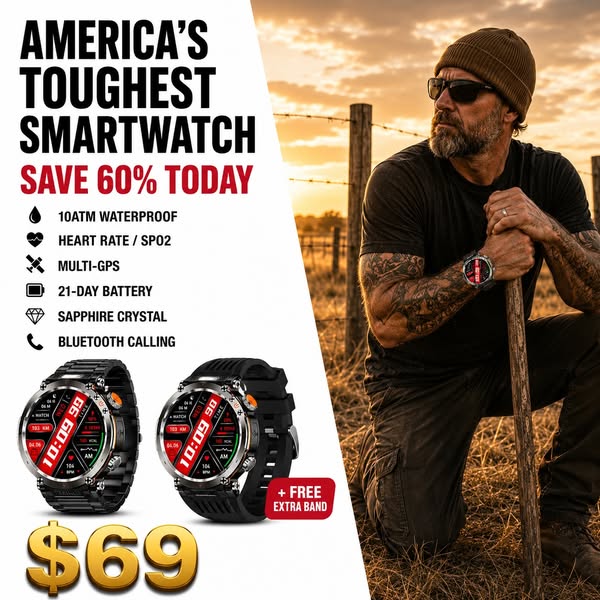 $69. GPS. 21-Day Battery. Waterproof. Calls & Notifications on your wrist. Health tracking 24/7.
