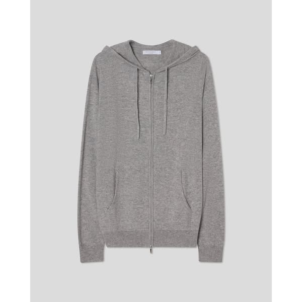 Royal Cashmere Zip Hoodie - Grey