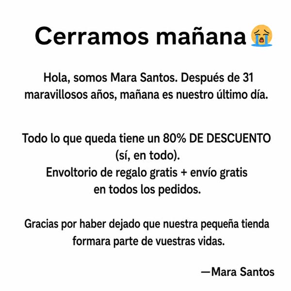 ¡Últimas unidades! Hasta agotar existencias