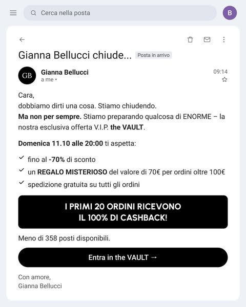 Entra in the VAULT – meno di 358 posti