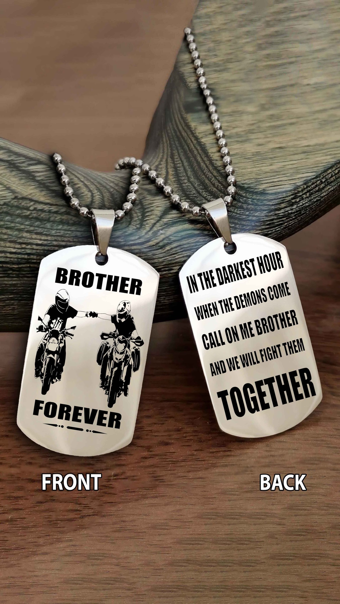 Biker dog tag for Brother