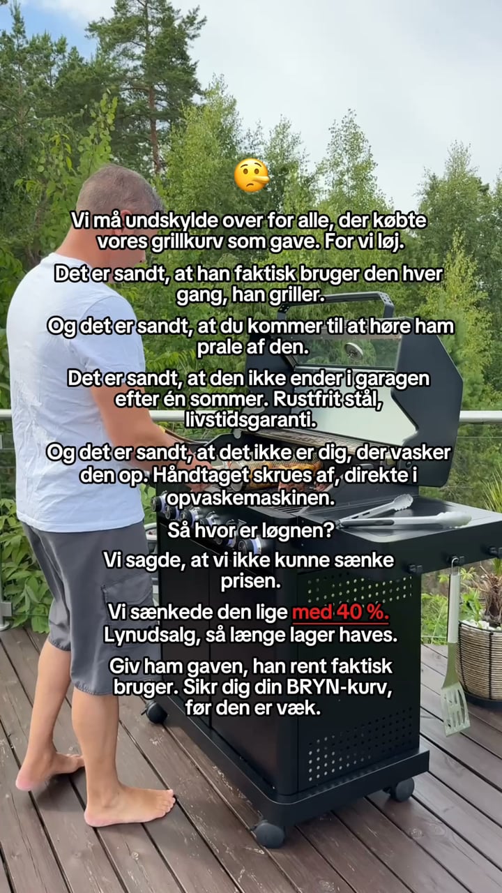 Gaven han faktisk bruger – 40% rabat