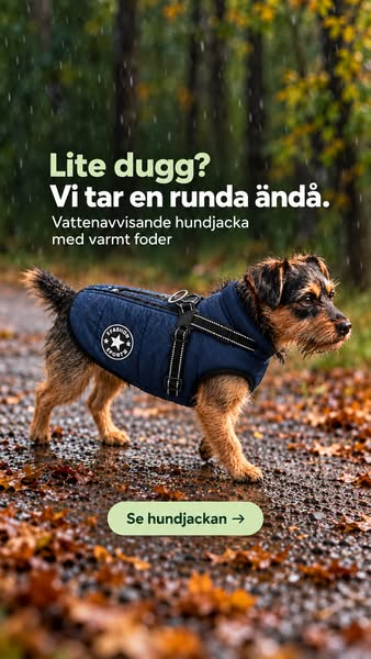 Hundjacka med inbyggd sele