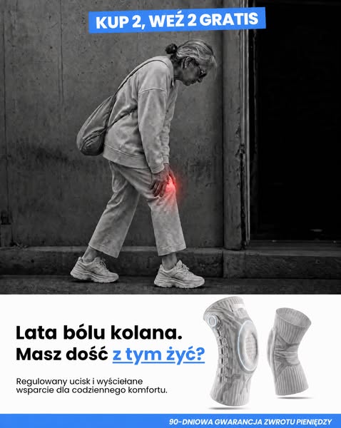 Opaska stabilizująca na kolano z pokrętłem