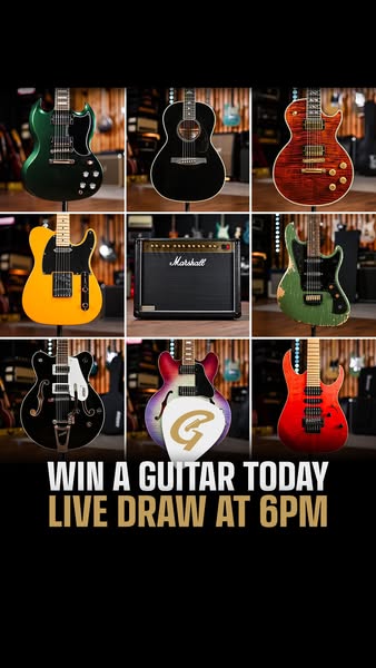 Win a dream guitar today at 6pm